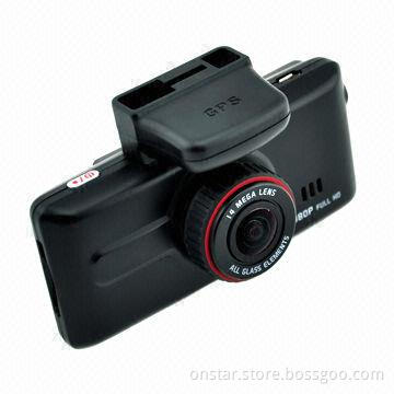 High-end Dash Camera, 1,920 x 1,080P Full HD Vehicle Camcorder with Built-in GPS